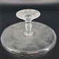 Vintage Jeannette Glass Pedestal Cake Stand Harp Pattern Clear