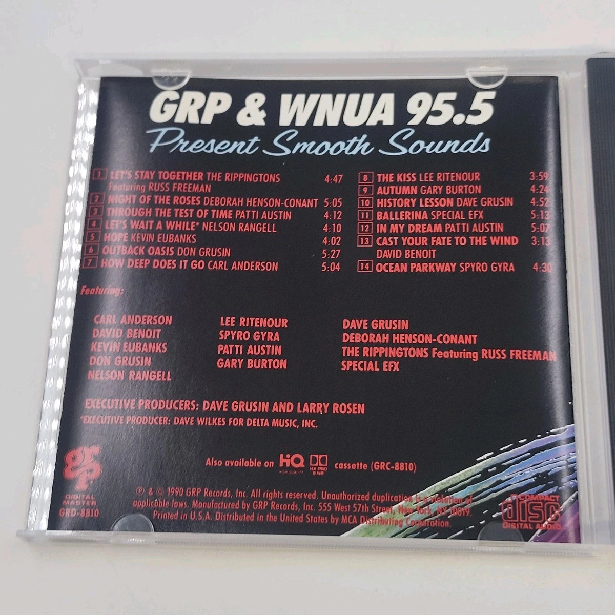 GRP WNUA 95.5 Present Smooth Sounds CD GRD-8810 Smooth Contemporary Jazz 1988