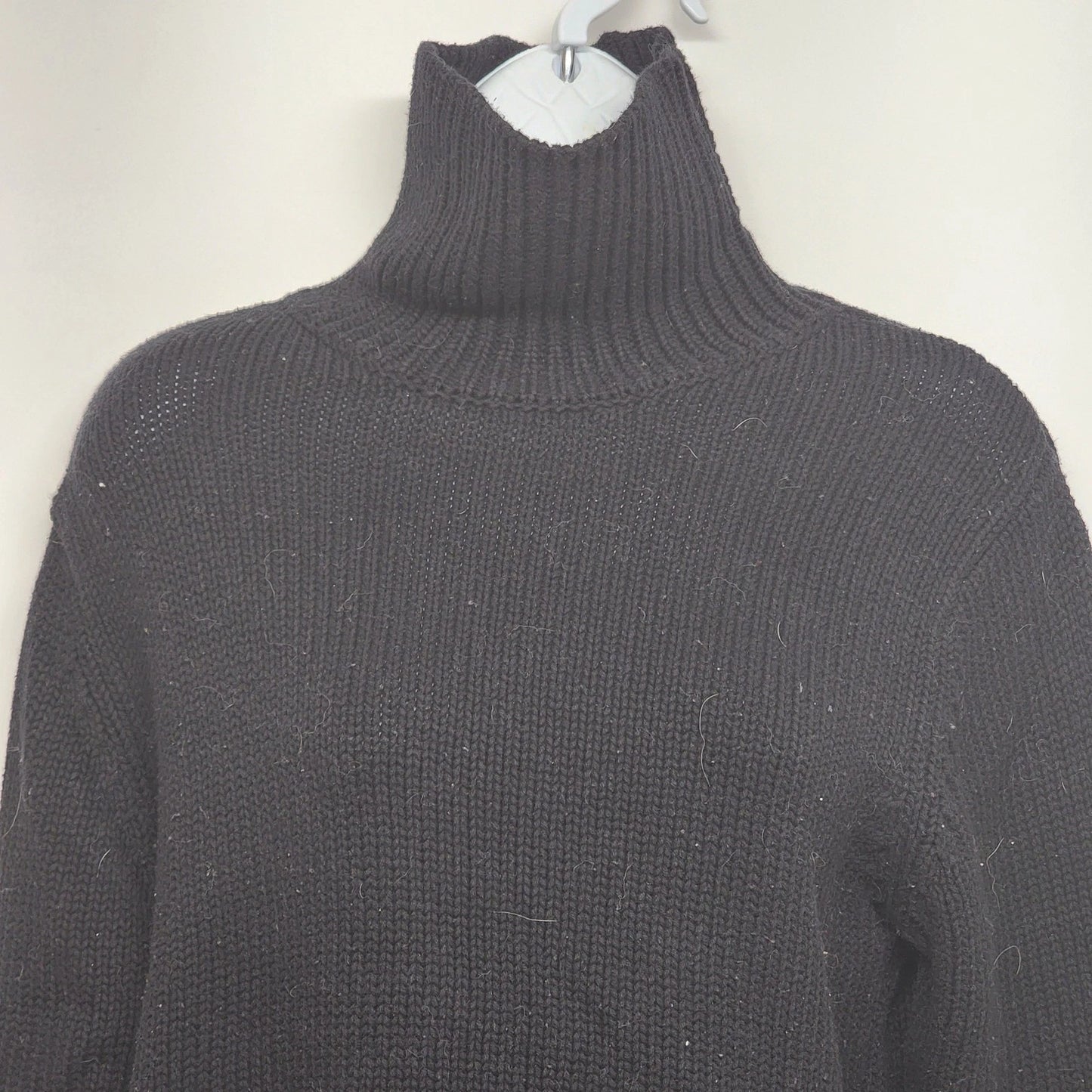 Merona Turtleneck Sweater Women's XL Soft Knit Brown Merino 100% Cotton Cambodia