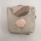 Beige Backpack Purse Faux Leather Bucket Bag Tassel Drawstring Flap Women's