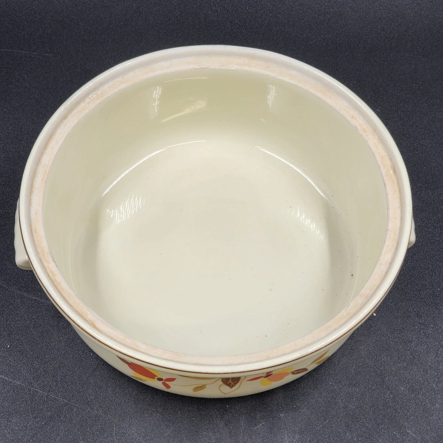 Autumn Leaf Radiance Covered Casserole 2qt Halls Superior Jewel Tea MCM Vintage