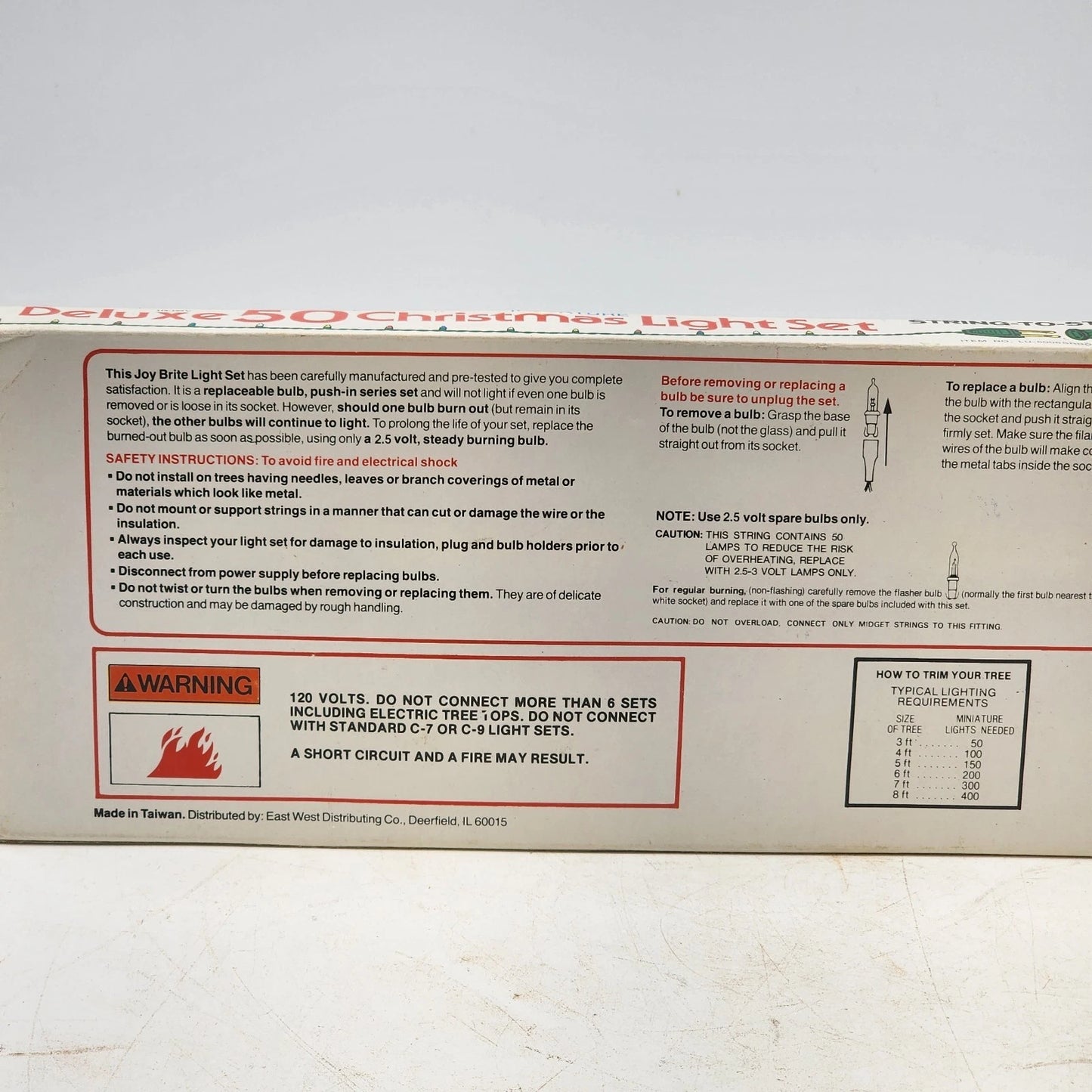 JoyBrite 50 Mini Flashing Multicolor Christmas Lights Set String to String 27ft