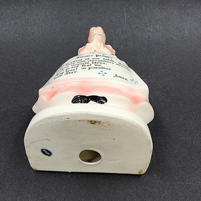 Mother in the Kitchen Prayer Lady Napkin Holder By Enesco 50s-60s Japan