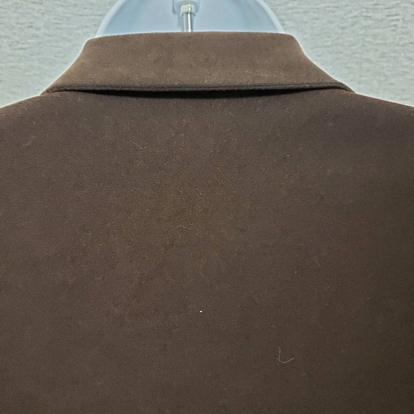 Briggs Women's 12P Soft Brown Button Up Blazer Jacket w Shoulder Pads Polyester