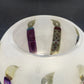 Teleflora Frosted Glass Vase Hand Painted Birthday Candles Multicolor 4.5" China