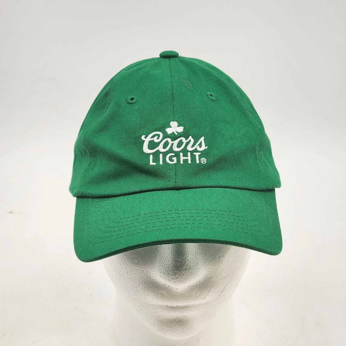 Coors Light St Patricks Day Hat Green 100% Cotton Adjustable Baseball Cap Vtg