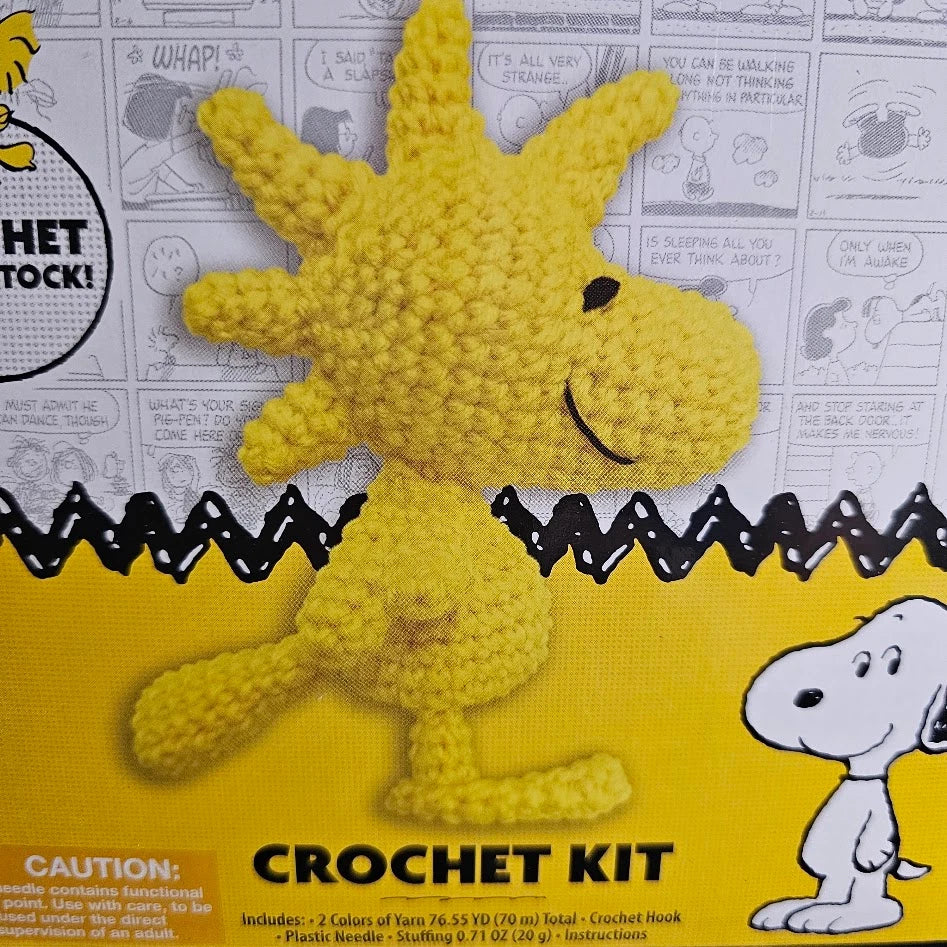 Peanuts Woodstock Crochet Kit DIY Craft Yarn Needle Stuffing Complete New Sealed