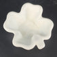 Milk Glass Four Leaf Clover Bowl Lucky Shamrock Candy Dish Trinket Small Tray