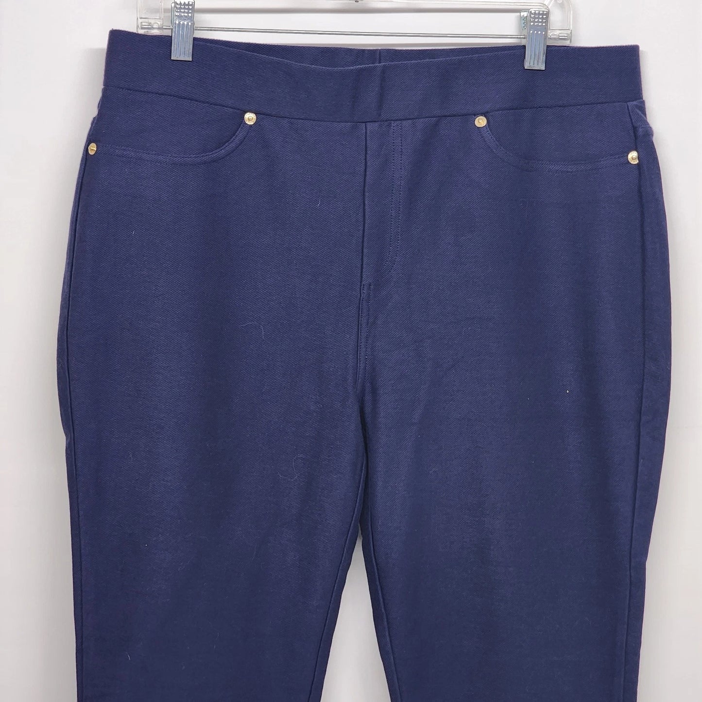 Michael Kors Women's XL Navy Trousers 36x29 High Rise 4 Pocket Career Pants