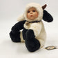 Clarice Cow Geppeddo Cuddle Kid Plush Baby Doll 7.75" Porcelain Pouty Face w Tag