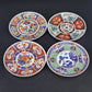 Japanese Imari Porcelain Plates 6.25" Set of 4 Hand Painted Gold Gilt Vintage