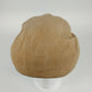 George Tan Canvas Newsboy Cap Flat Driving Hat Multi Panel Mens Small Spot Vtg