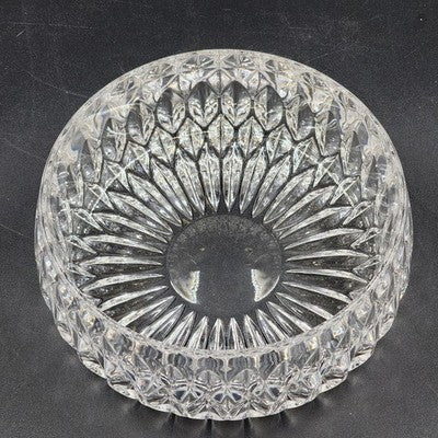 Heavy Serving Bowl Gorham Althea Cut Lead Crystal 7.5" Sunflower Diamond Pattern
