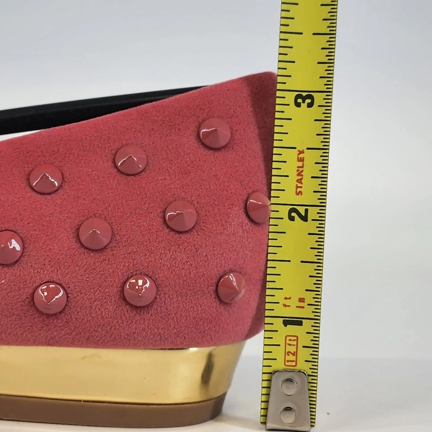 Mixx Shuz Robin Coral Suede Ballet Flats Gold Toe Women 8