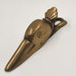 Vintage Brass Duck head Paperclip Letter Note Clip Holder Etched Eyes 4.75"