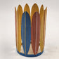 Pink Zebra Surfboard Candle Accent Shade Metal 4.25"d Beach Summer Home Decor