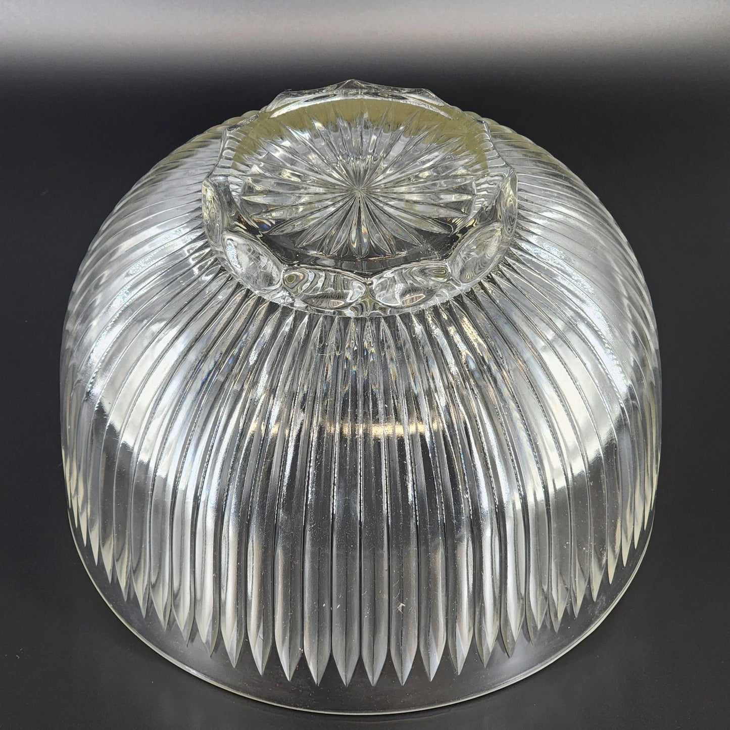 Colony Starlight Glass Punch Bowl 11" with Plastic Ladle 13" Vintage Mid Century
