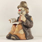 Sun Saint Porcelain Hobo Clown with Book Music Box 6.5" Plays King of the Road