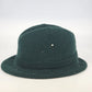 Amalgamated Knit Bowler Women’s Hat Green Wool Fedora Style with Hatpin One Size
