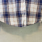 Joe Fresh Women Plaid Shirt Top Blue/Tan Button Down Long Sleeve Large Pockets