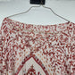 Women's Boho Embroidered Crop Top Medium White Floral Blouse