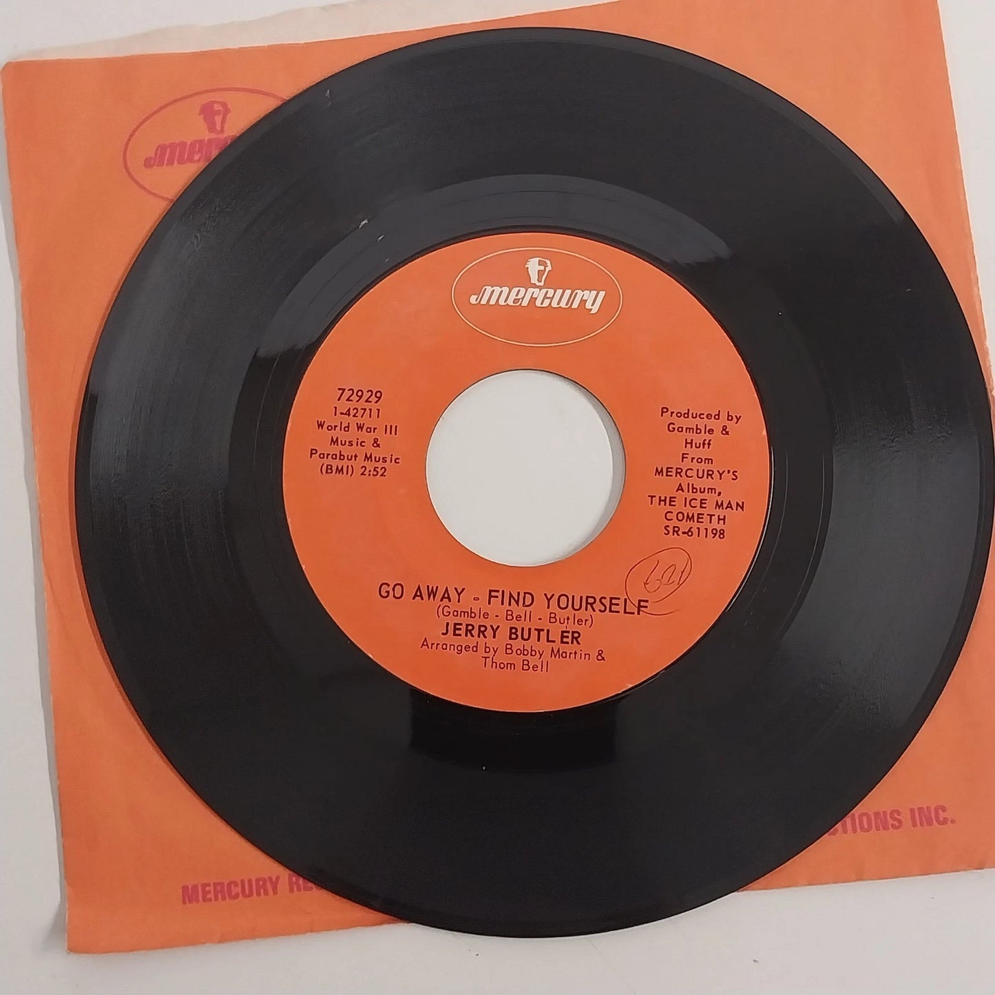 Jerry Butler 45 RPM Vinyl Lot Mercury Records Soul R&B Singles