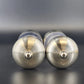 Olde Thompson Salt and Pepper Mill Set Silver Brushed Metal & Clear Acrylic Vtg