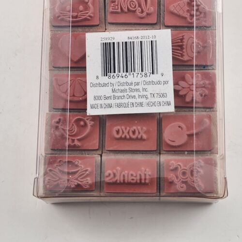 27 Piece Rubber Stamp Set Wood Mounted Recollections Necessities Vintage NWT