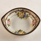 Nippon China Salt Cellar Trinket Dish Hand Painted Gold Floral Butter Pat Bowl