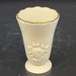 Lenox Embossed Roses Special Bud Vase Cream China Gold Ruffled Trim 4" Vintage