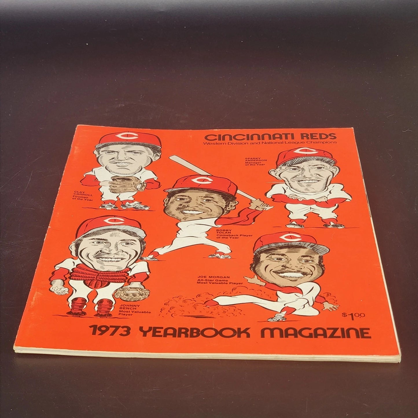 Cincinnati Reds 1973 Yearbook Johnny Bench MLB Baseball Magazine Vintage