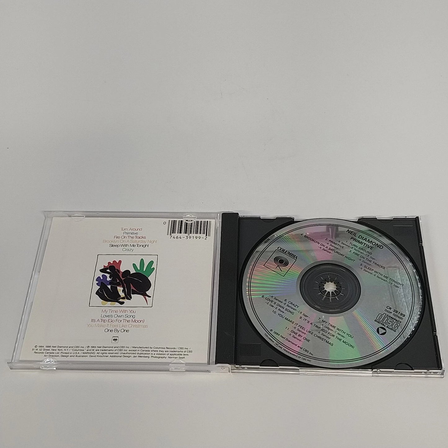 Neil Diamond Primitive CD Columbia CBS CK 39199 Pop Rock Album 11 tracks 1988