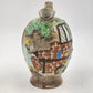 Radford Art Pottery Flagon Jug Hand Painted Wine Village Pub Scene England Vtg