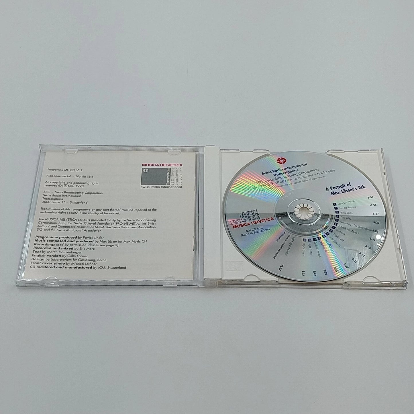 Max Lässer's Ark A Portrait CD 1990 Musica Helvetica Promo MH CD 65.2