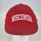 Wisconsin Badgers Snapback Hat 90s Champion Red NCAA Cap