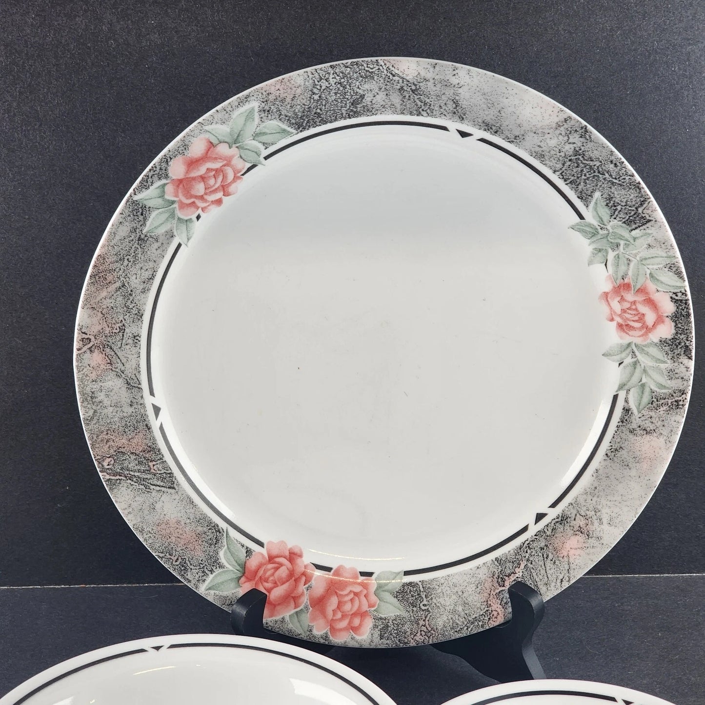 Corelle Occasions Silk and Roses 4pc Place Setting Corning USA Microwavable 1991