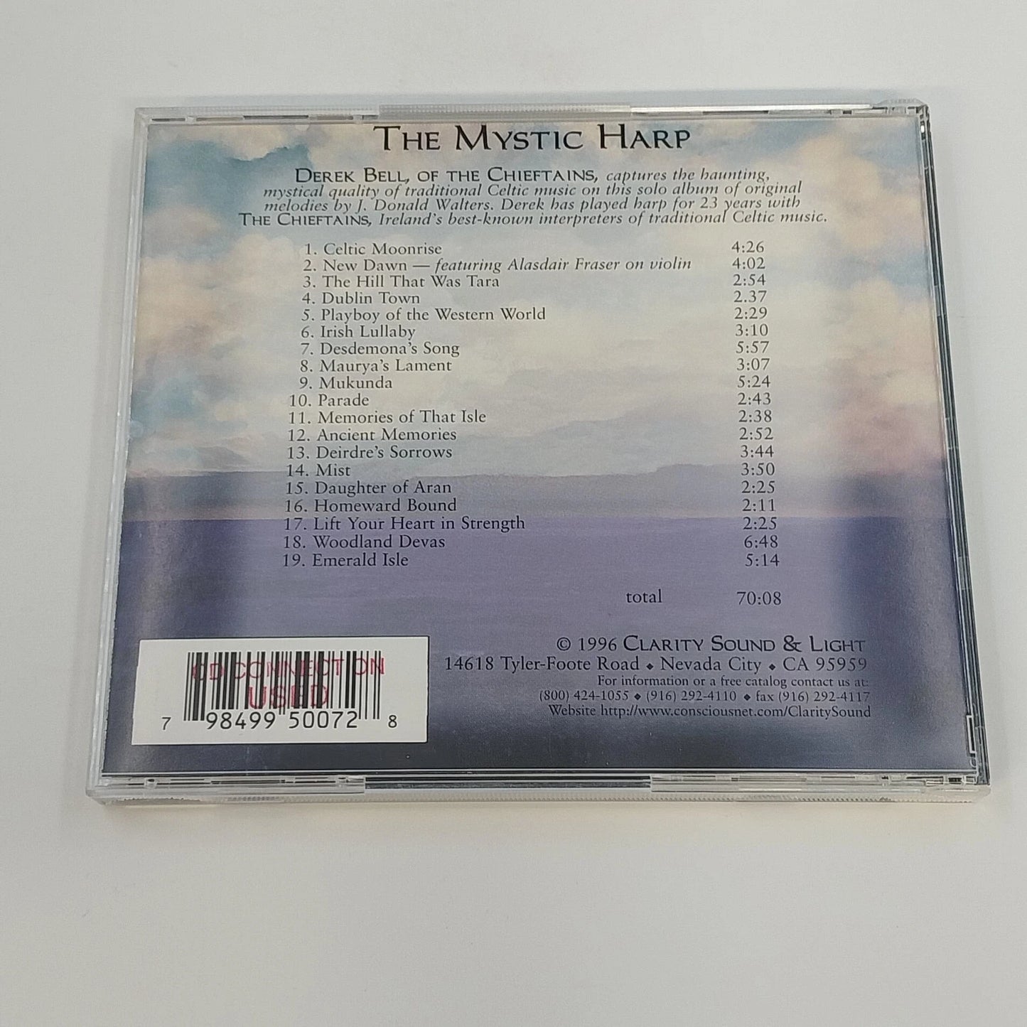 Derek Bell Mystic Harp 1 2 Sailing the Blue Sea Celtic Harp 2 CDs New Age 1990s