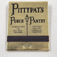 Pittypat's Porch Pantry Atlanta Georgia Ads Matchbooks Maybe Missing 1 Match