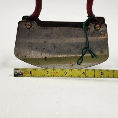 Acme Dual Blade Food Chopper Cast Iron Red Handle 5.25" Vintage Steel