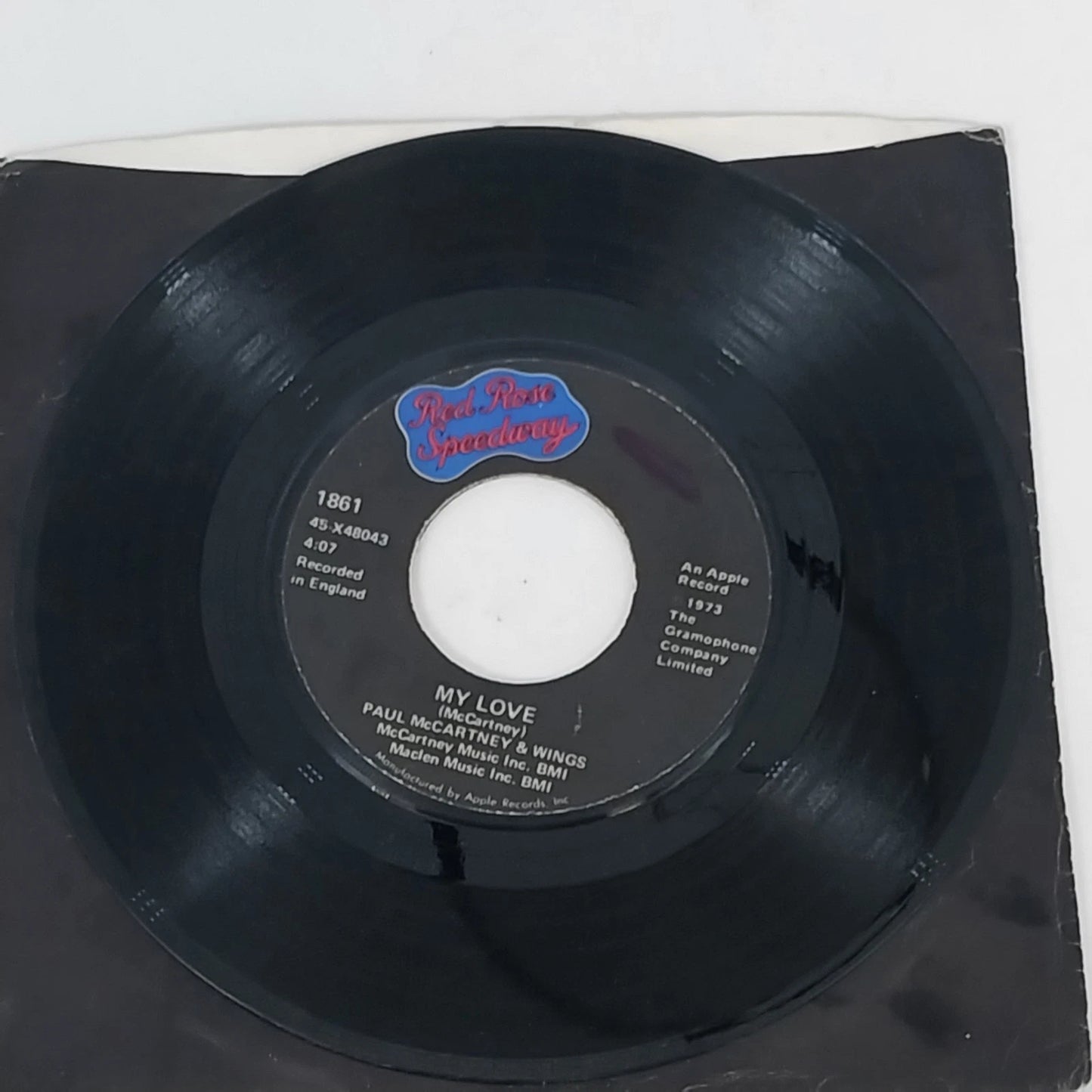 Paul McCartney Wings My Love 45 RPM Vinyl Apple Records 1973