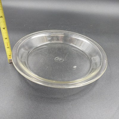 Pyrex 9" Antique Pie Plate Model 209 Clear Glass Round Original Makers Mark USA