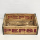 Vintage Pepsi Cola Wooden Soda Crate Bottle Carrier Rustic Decor