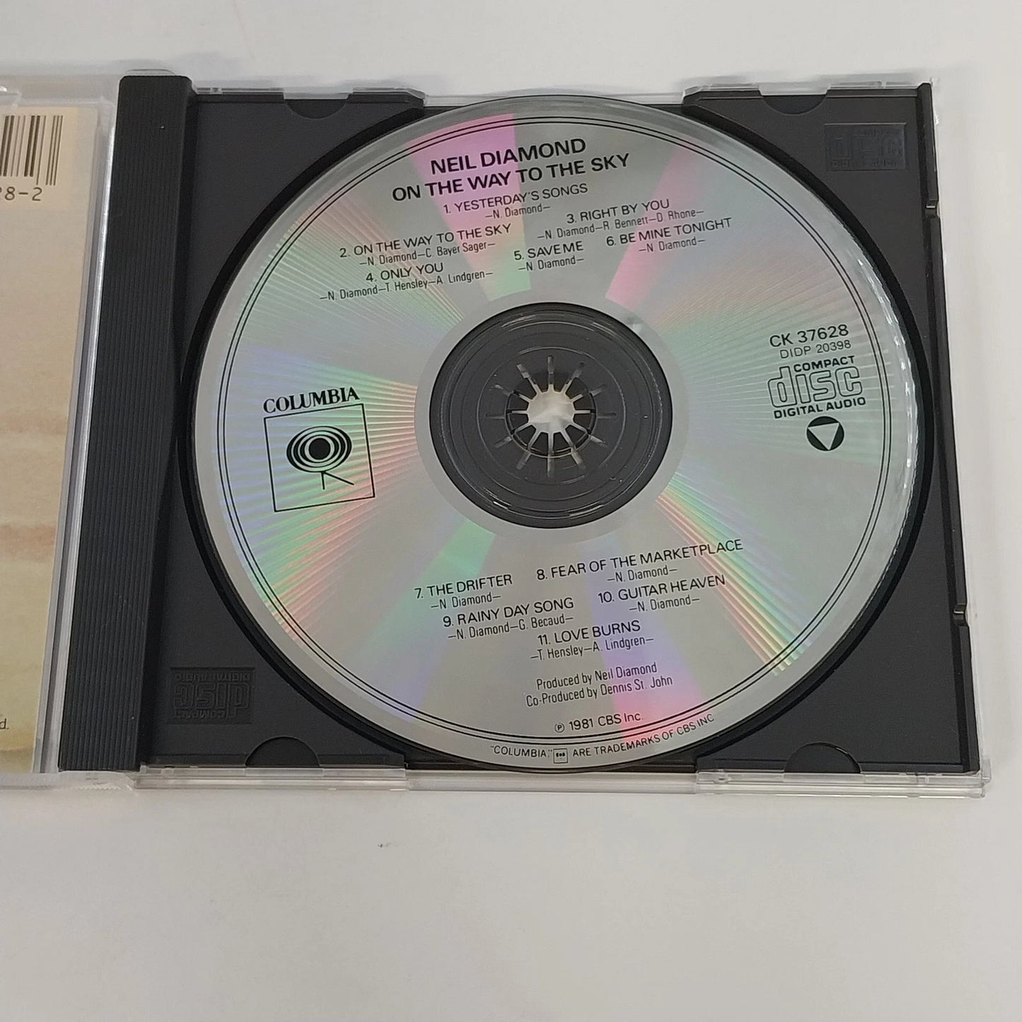 Neil Diamond On The Way To The Sky CD Columbia Record CK 37628 Pop Rock 1986 USA