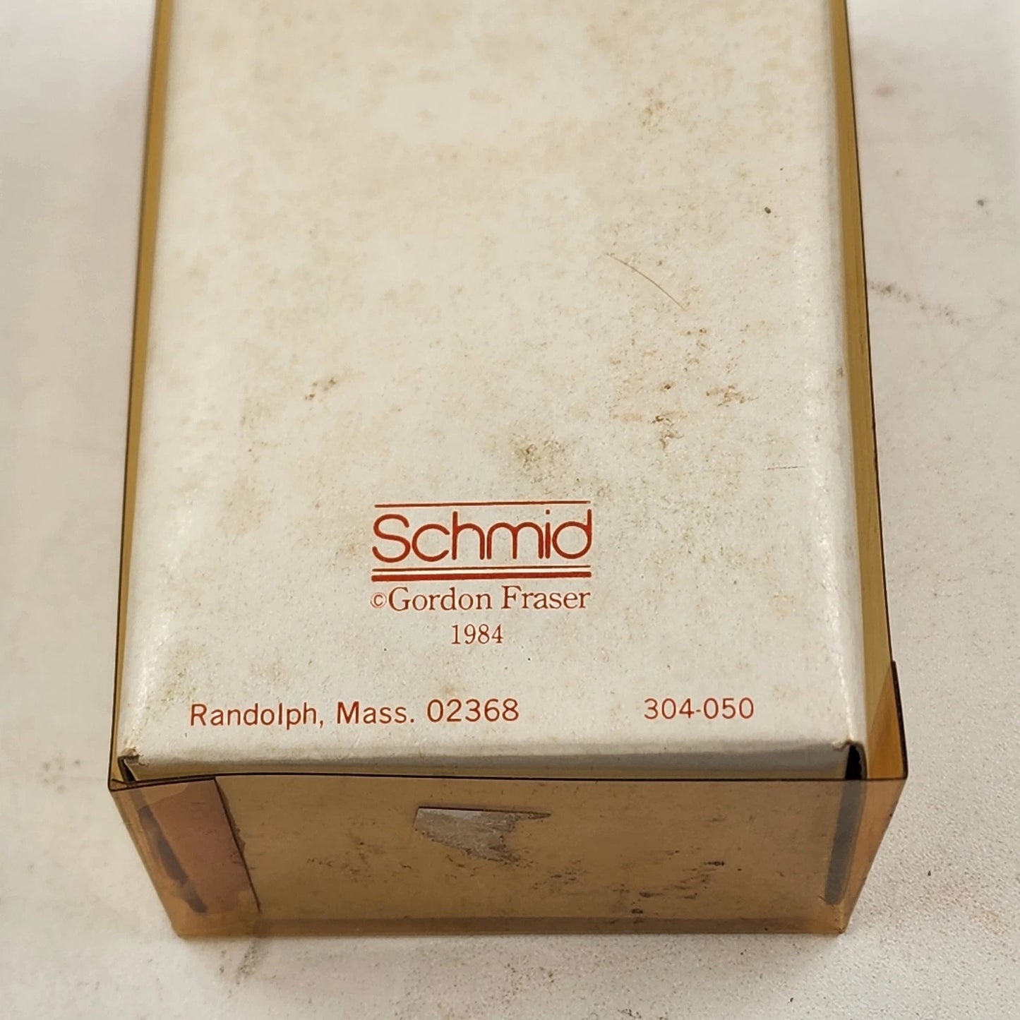 Gordon Fraser 1984 Brown Dog Candy Cane Scarf Ceramic Christmas by Schmid