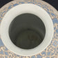 Large Chinoiserie Macau Ginger Jar – Hand Painted Blue & Pink Floral – 10"x7.25"