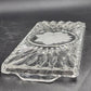Stollen Platte Crystal Cake Plate Tray German Christmas Floral w Handles 14.25"