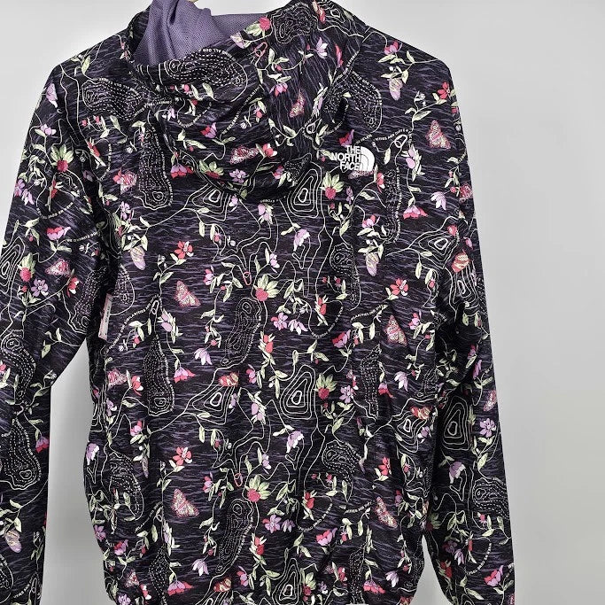 The North Face Small Petite Hydrenaline Jacket Floral Print Zip-Up Y2K Polyester