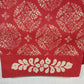 Holiday Decor Red Table Runner 14x72 Stamped Pattern Lined Sewn Edge Rectangular