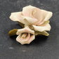 Napoleon Capodimonte Porcelain Rose Blush Pink Flower Figurine Italy Collectible