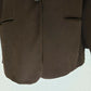 Briggs Women's 12P Soft Brown Button Up Blazer Jacket w Shoulder Pads Polyester